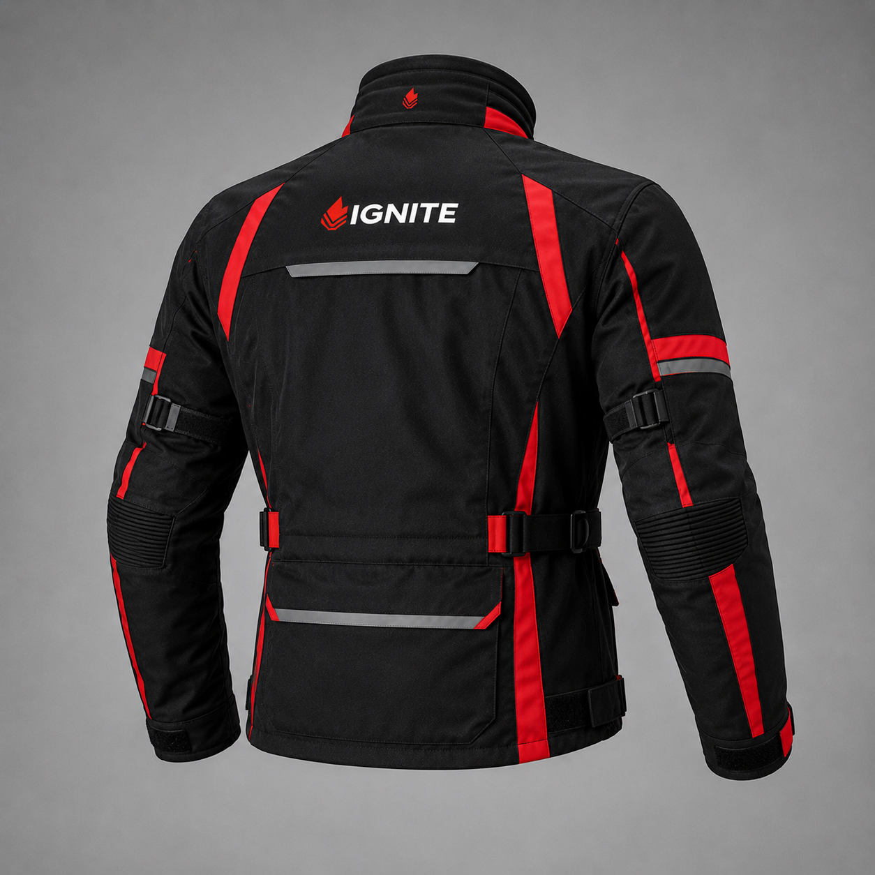Ignite Inferno CE Waterproof Touring Suit – Red & Black Motorcycle Jacket & Pants Set
