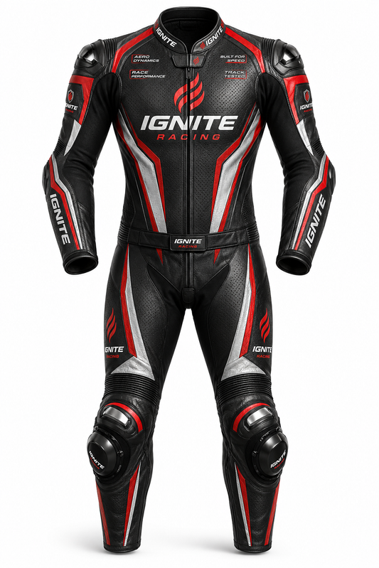 Ignite Racing CE Level 2 One-Piece Leather Motorcycle Racing Suit
