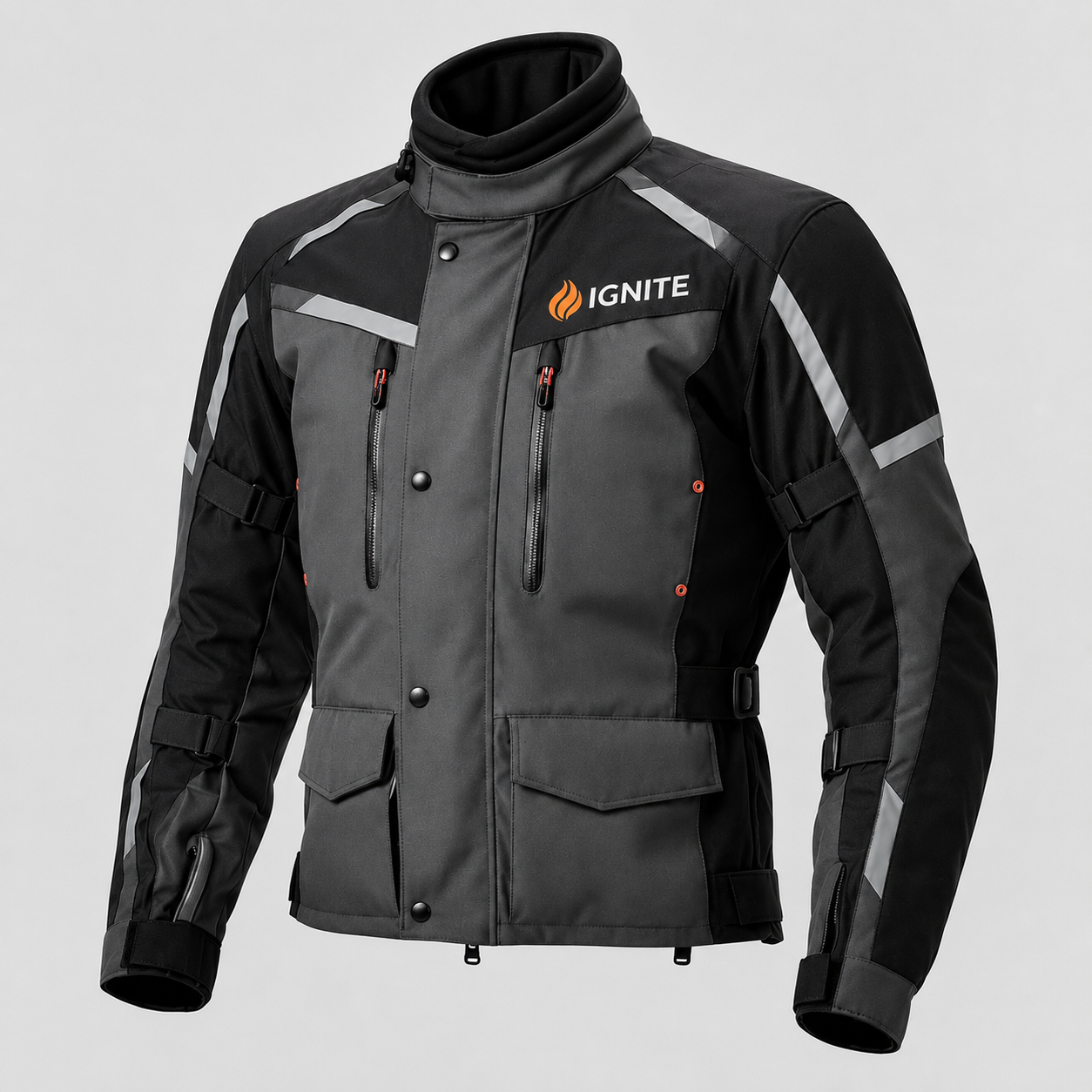 Ignite Storm CE Armoured Waterproof Motorcycle Touring Suit – Grey