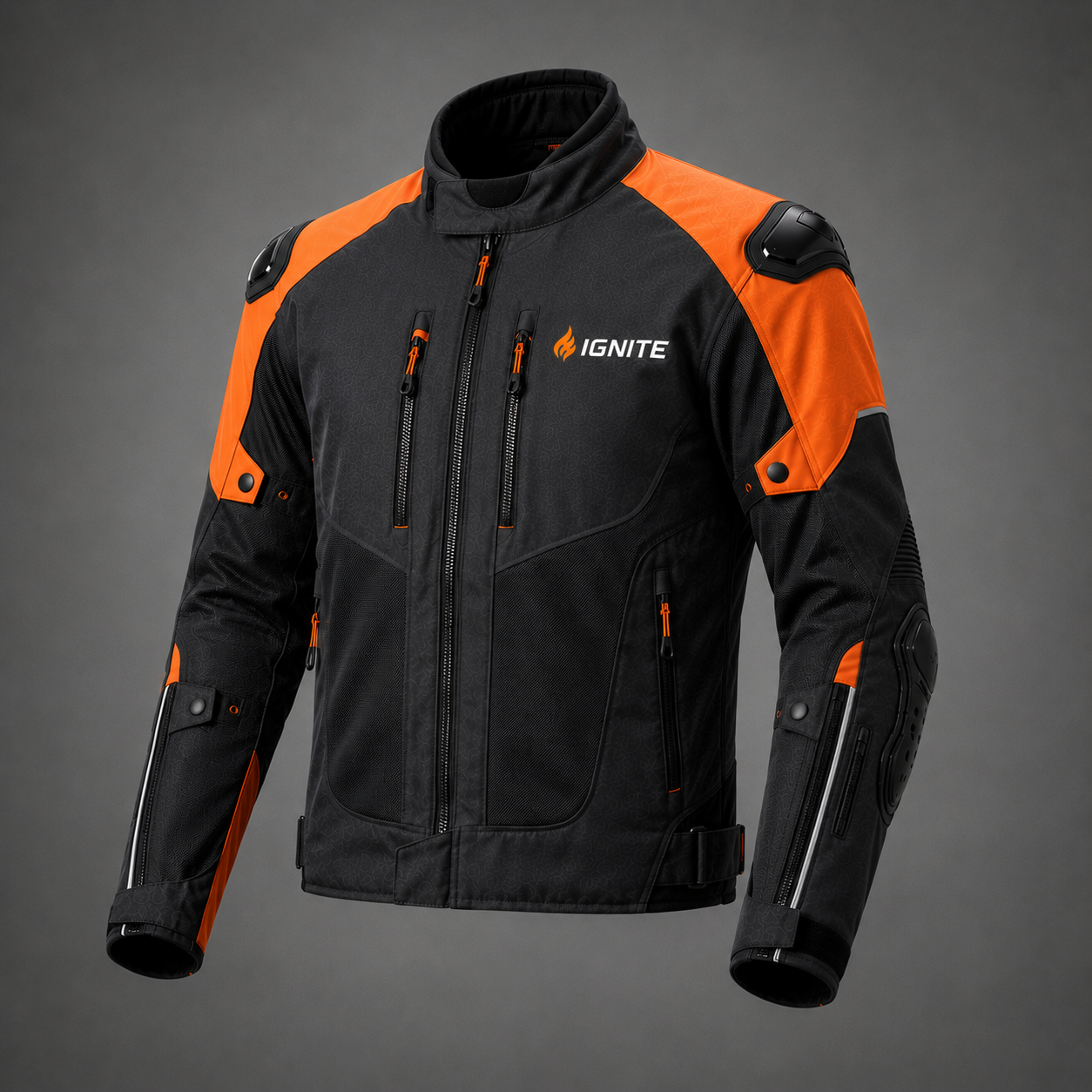 Ignite Apex Orange CE Armoured Waterproof Motorcycle Touring Suit