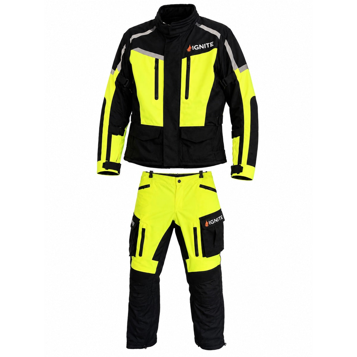 Ignite Adventure Hi-Vis CE Armoured Waterproof Motorcycle Touring Suit